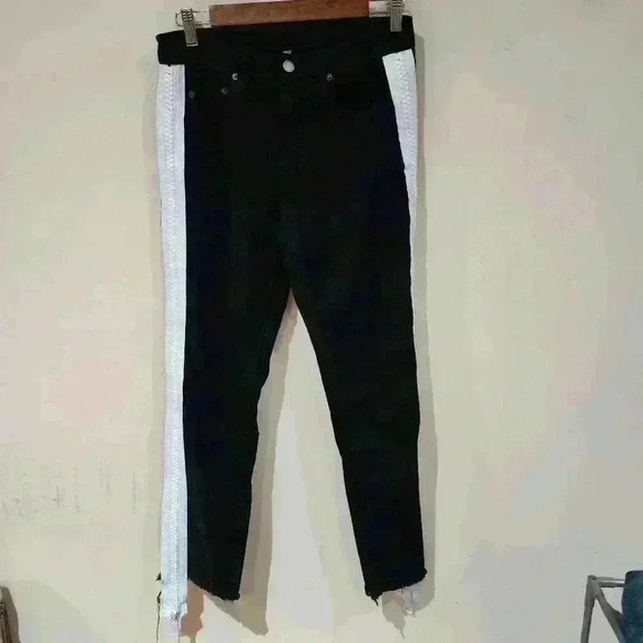 P5050 carmar Los Angeles black with white full zip leg size 27 - Picture 4 of 7